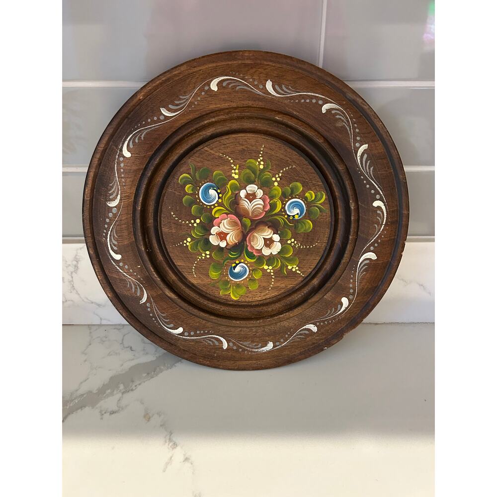 Decorative German Wooden Paint‎ Hand Painted Floral Design Grainua